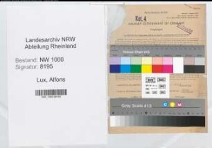 Entnazifizierung Alfons Lux, geb. 01.03.1892 (Bankdirektor)