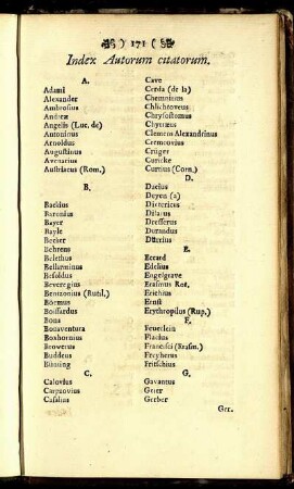 Index Autorum citatorum.