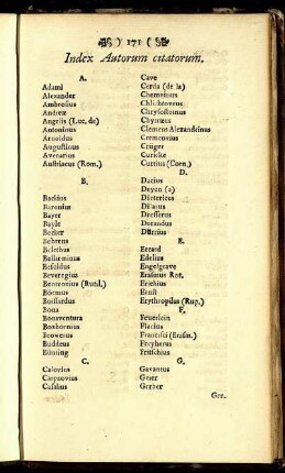 Index Autorum citatorum.