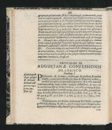 Articulus III. Augustanae Confessionis De Christo.