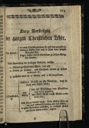 Kurze Vorstellung der ganzen Christlichen Lehre