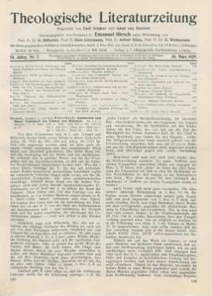 145-147 [Rezension] Strack, Hermann L., Kommentar zum Neuen Testament aus Talmud und Midrasch. 3. u. 4. Bd
