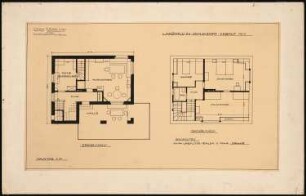 Landhaus, Berlin-Zehlendorf: Grundriss EG und DG 1:50