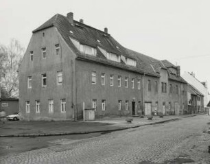 Mügeln, Wohnhäuser : Mügeln (Kreis Oschatz), Wohnhäuser, Wermsdorfer Straße 9/11, Straßenansicht