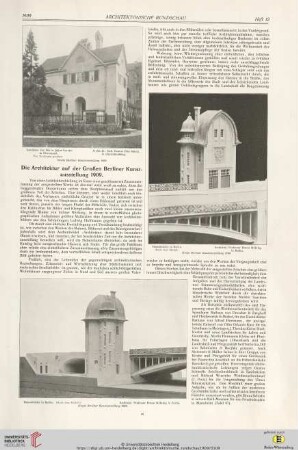 25: Die Architektur auf der Großen Berliner Kunstausstellung 1909