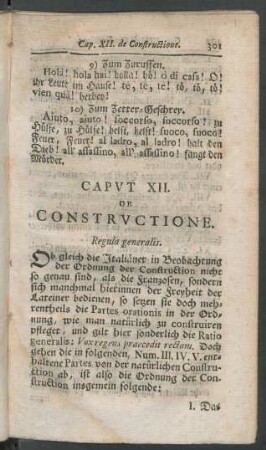 Caput XII. De Constructione