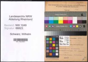 Entnazifizierung Wilhelm Schwarz , geb. 20.02.1899 (Stadtsekretaer)