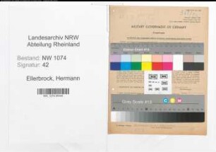 Entnazifizierung Hermann Ellerbrock , geb. 05.05.1911 (Postschaffner)
