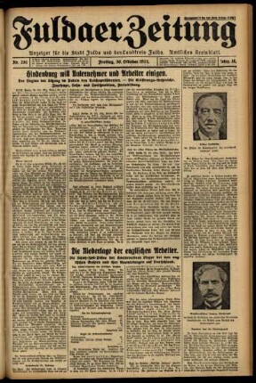 Ausgabe vom Freitag, den 30. Oktober 1931.