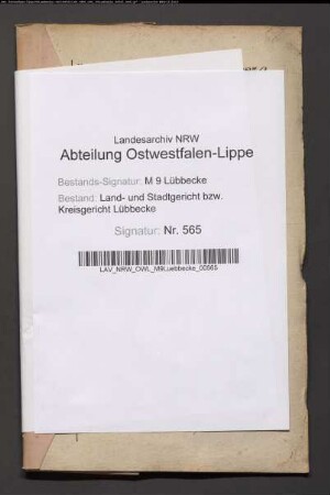 Erblasser: Horstmann, Sophie Lisette, geb. Jochmus: