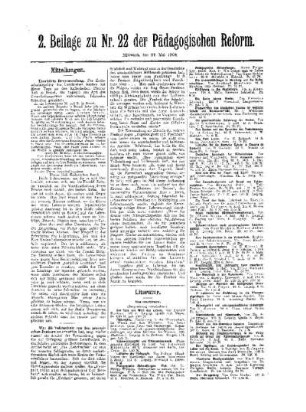 Literatur : 2. Beilage zu Nr. 22 der Pädagogischen Reform