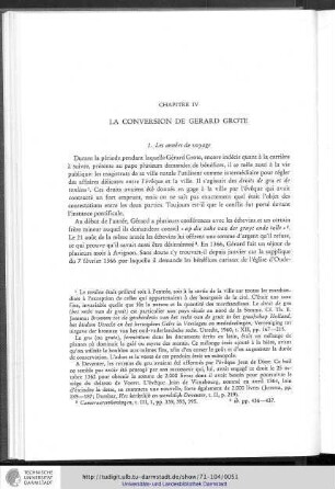 Chapitre IV - La conversion de Gérard Grote