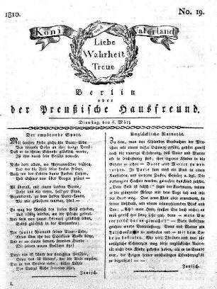 Nr. 19., 6. März 1810