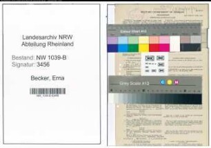 Entnazifizierung Erna Becker , geb. 03.02.1909 (Lehrerin)