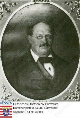 Heldmann, Christian, Dr. med. (1808-1866) / Porträt in Oval und Rahmen / vorblickendes Brustbild
