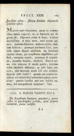 XXIV. C. Plinius Valenti Suo S.
