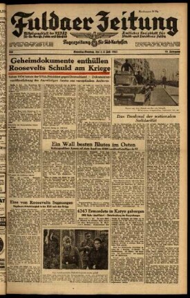 Ausgabe vom Sonntag, den 04. Juli 1943.