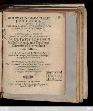 Disputatio Inauguralis Juridica