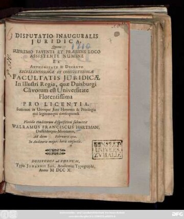 Disputatio Inauguralis Juridica