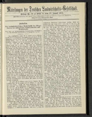 Beilage Nr. 30 zu Stück 35 vom 29. August 1903.