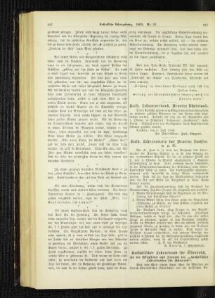 Kath. Lehrerverein der Provinz Sachsen u. a. G.