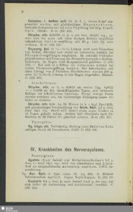 IV. Krankheiten des Nervensystems