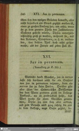 XVI. Jus in personam