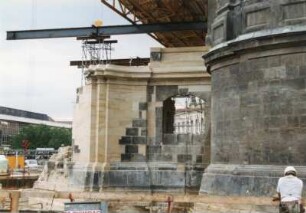 Dresden-Altstadt Wiederaufbau der Frauenkirche, aufgenommen 1995
