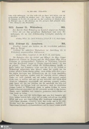 363. 1575, Januar 15. Wittenberg