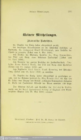 II.3 Kleinere Mittheilungen
