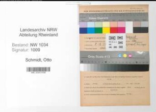 Entnazifizierung Otto Schmidt , geb. 05.12.1908 (Hauptmann)