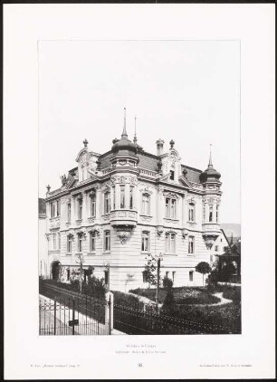 Wohnhaus, Ebingen: Ansicht (aus: Moderne Neubauten, 4.Jg., 1898ff, hrsg. W. Kick)
