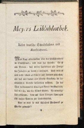 Ueber deutsche Schriftstellerei und Kunstrichterei
