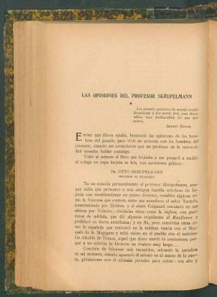 Las opiniones del Profesor Skrupelmann