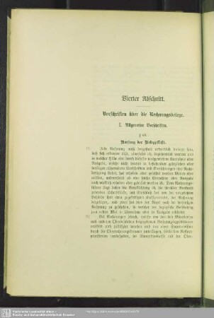 Vierter Abschnitt. Vorschriften über die Rechnungsbelege