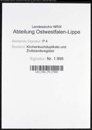 Kirchenbuchduplikat der kleinen evangelischen Marien- oder Stiftsgemeinde (GHT 1819-1824). (Gemeinde: Lippstadt, kleine evangelische Marien- oder Stiftsgemeinde)