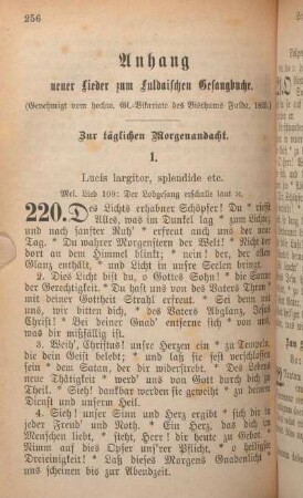 Anhang neuer Lieder zum Fuldaischen Gesangbuche.