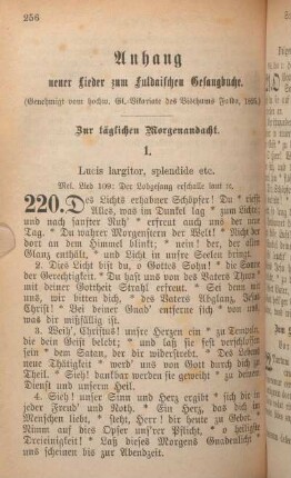Anhang neuer Lieder zum Fuldaischen Gesangbuche.