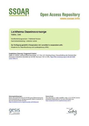 Leitthema Daseinsvorsorge
