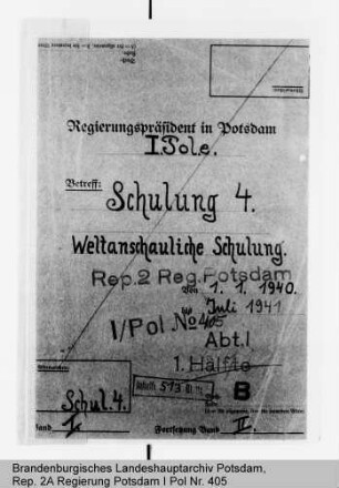 Weltanschauliche Schulung