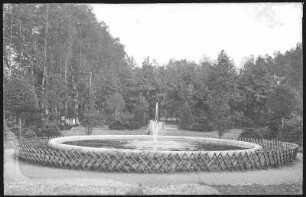 Radeburg. Promenade mit Springbrunnen