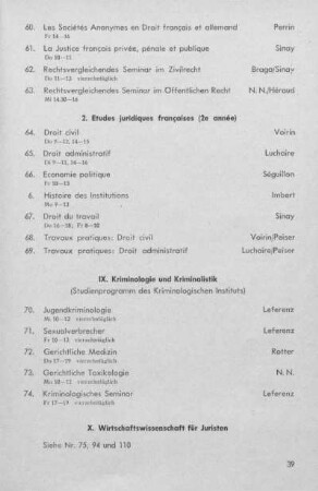 Studium des französischen Rechtes