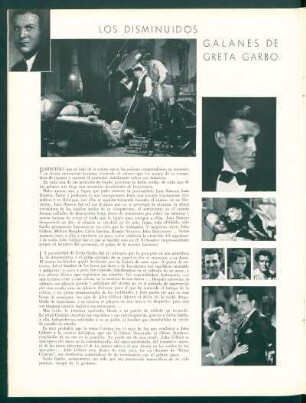 Los disminuidos galanes de Greta Garbo