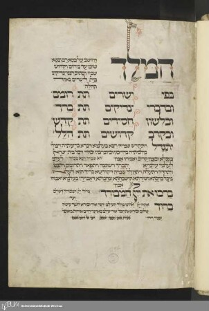 Bl. 1: Gebet zum 1. Tag von Rosch ha-Schana