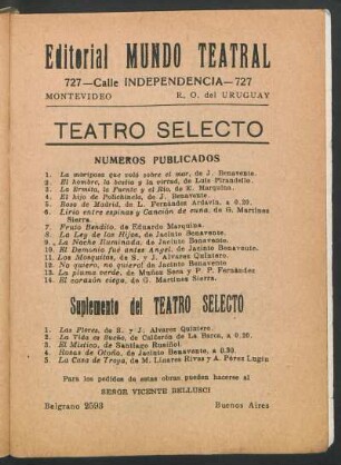 Números publicados