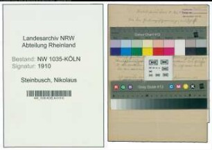 Entnazifizierung Nikolaus Steinbusch , geb. 21.11.1904 (Steiger)