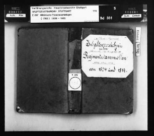 Register zu den Stammrollen 1817 und 1824