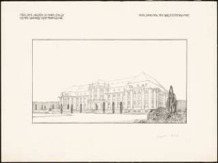 Schloss 1. Vorschlag: Perspektivische Ansicht