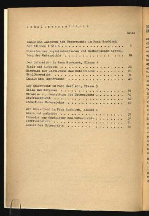 Ziele und Aufgaben des Unterrichts im Fach Sorbisch der Klassen 4 bis 6