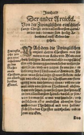 Der ander Artickel.